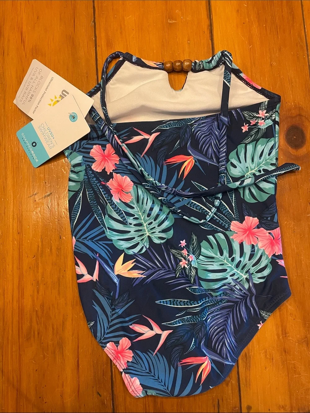 Snapper Rock Navy Tropical Floral One-Piece Swimsuit